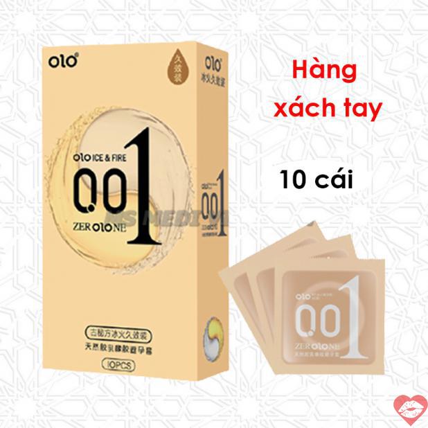 Sỉ Bao cao su Olo Ice & Fire lửa băng 0.01 siêu mỏng nóng lạnh nhập khẩu 