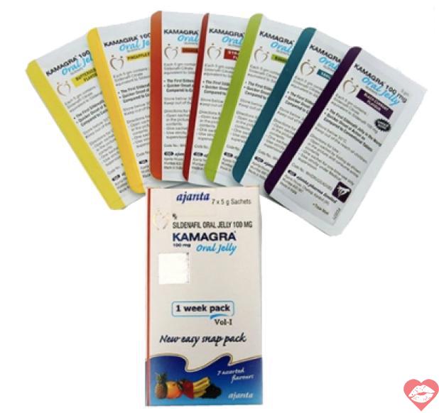 Cung cấp Siro Cường Dương Kamagra Oral Jelly Hương Trái Cây Một Hộp 7 Gói 100g hàng mới về 